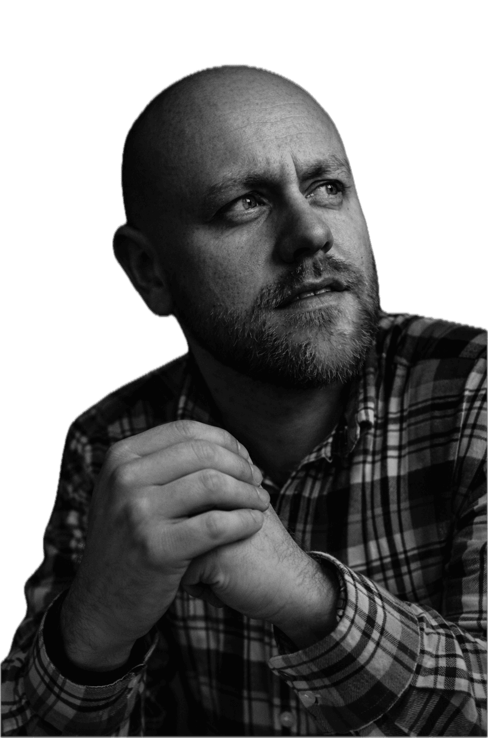 Black and white portrait of David Reynolds